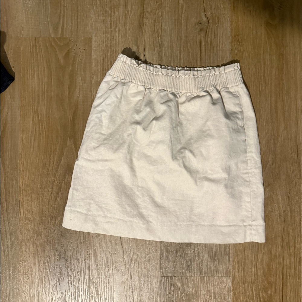 J. Crew Cream Mini Skirt